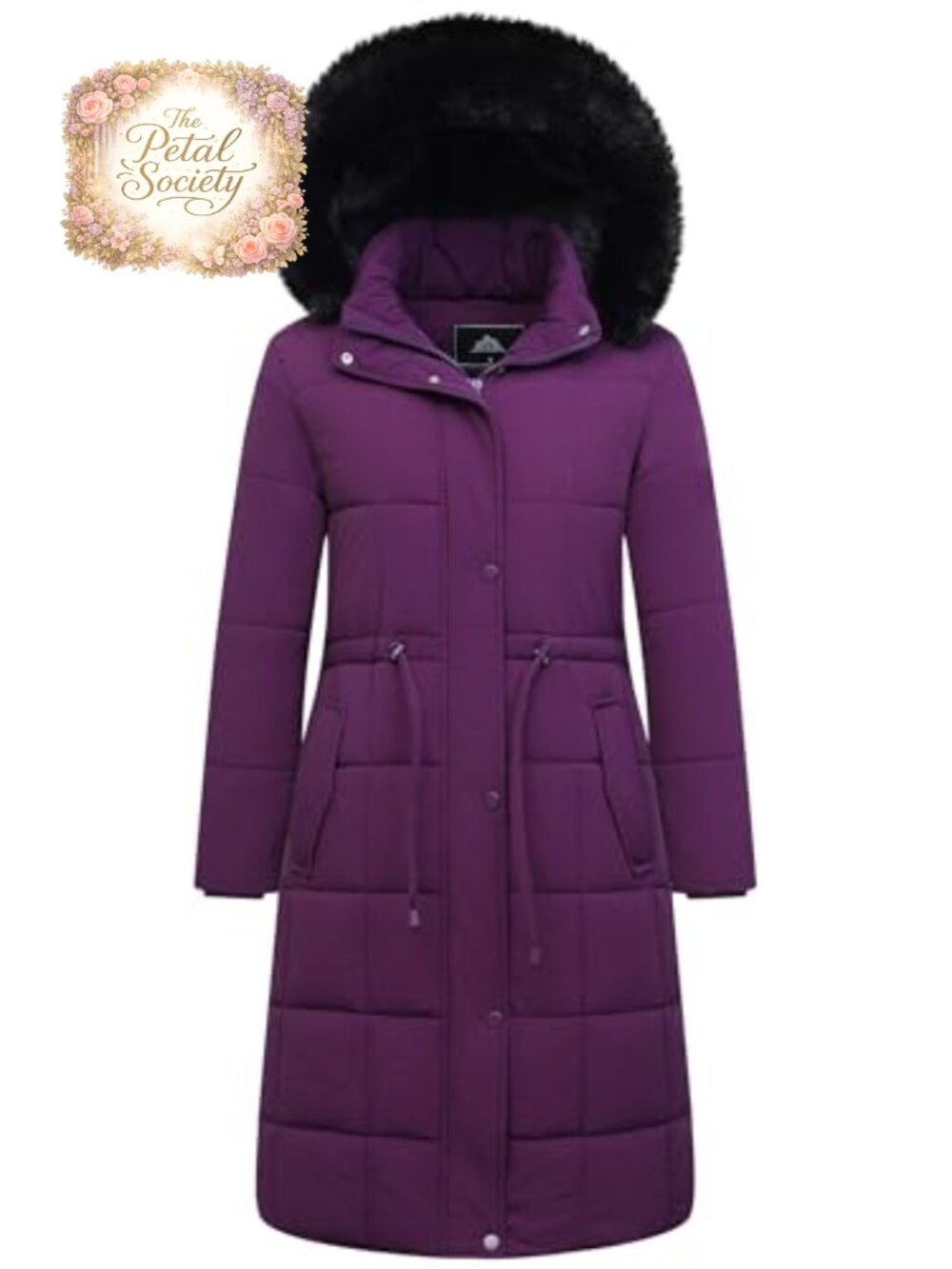 Women's Long Waterproof Parka Quilted Winter Coat Fleece Lined
